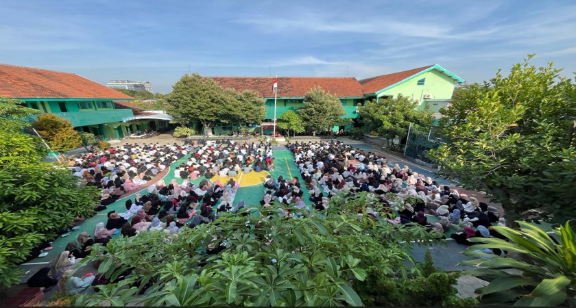 SMPN 7 Nganjuk Gelar Peringatan Maulid Nabi dan sambut Plt Kepala Sekolah baru